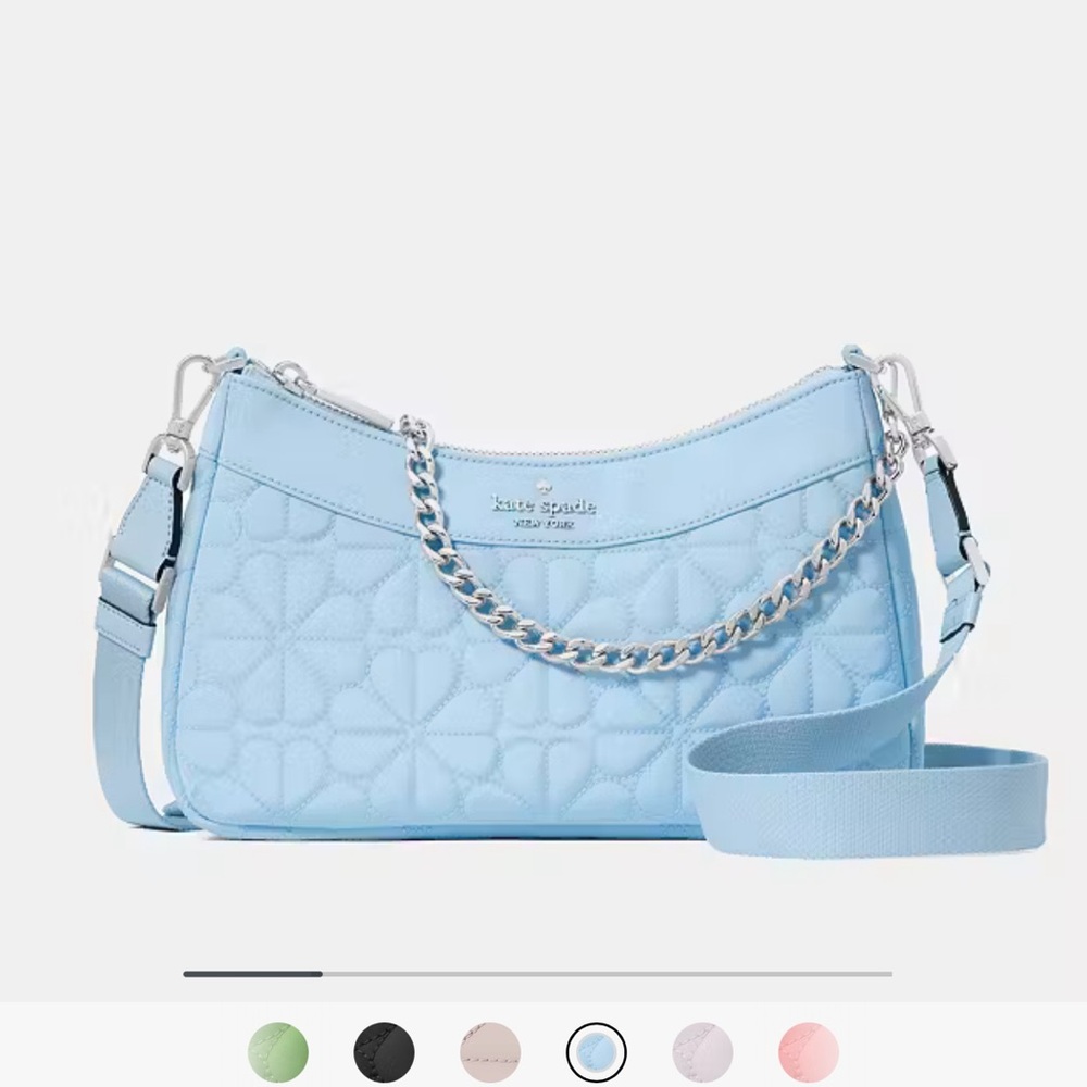 Kate Spade Sky Blue Quilted Shoulder Bag